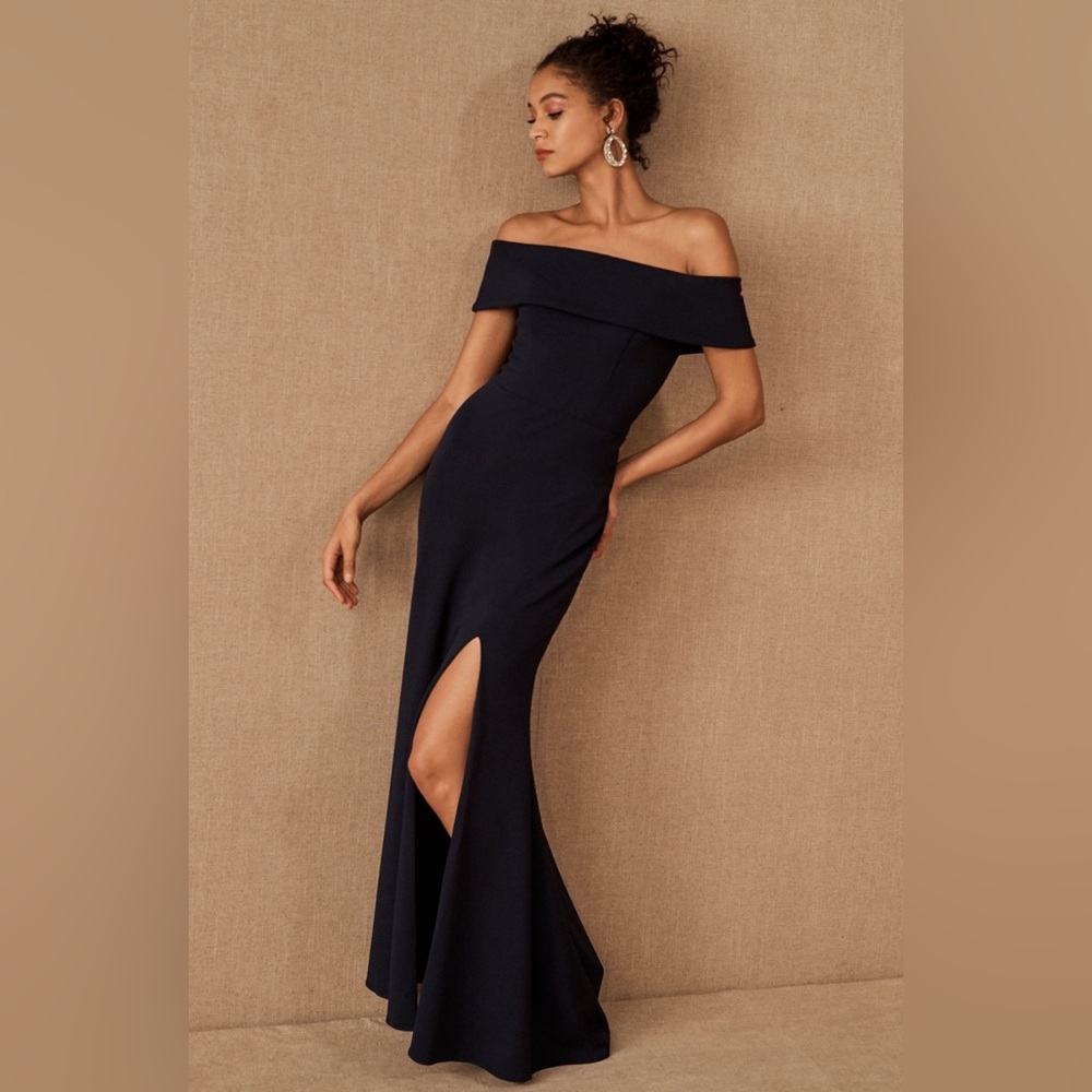 Delice Off-the-Shoulder Crepe Dress